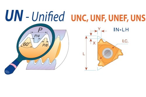 Levé UN 60°- UNC, UNF, UNEF, UNS destičky pro levé držáky - KARBID MXC = (K10-K20)+(P10-P25)