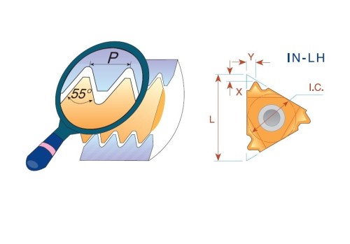Levé destičky částečný profil 55° pro levé držáky - KARBID BLU = (M10-M20)+(K05-K20)+(N10-N20)+(S10-S20)