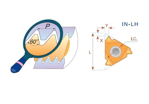 Levé destičky částečný profil 60° pro levé držáky - KARBID BLU = (M10-M20)+(K05-K20)+(N10-N20)+(S10-S20)
