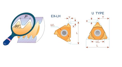 Levé destičky částečný profil 60° pro levé držáky - nepovlakované K20 = (K10-K30)