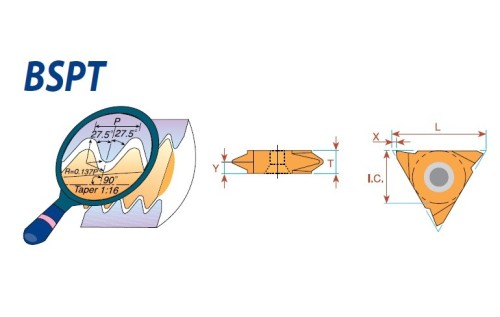 Levé vertikální BSPT (RC) 55° destičky pro pravé držáky - KARBID MXC = (K10-K20)+(P10-P25)