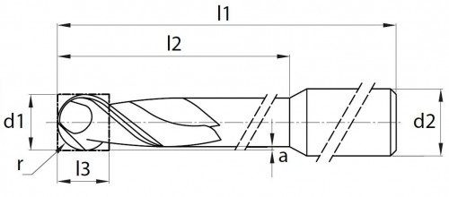 MC-2BD-CrCo / Titan-2břité frézy s kulové (povlak +extra supernitrid)-který zajistí dlouhou životnost nástroje