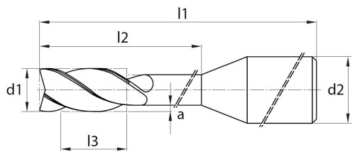 MC-4ED-Zirkon-4břité frézy rovné (bez povlaku)