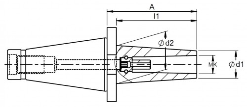MORSE UPÍNAČ PRO FRÉZY DIN6364