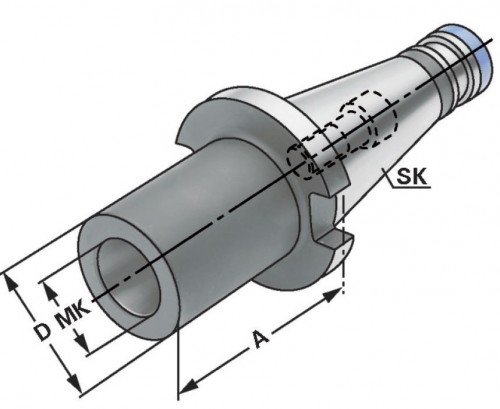 MORSE UPÍNAČ PRO FRÉZY DIN6364 S TAŽNÝM ZÁVITEM