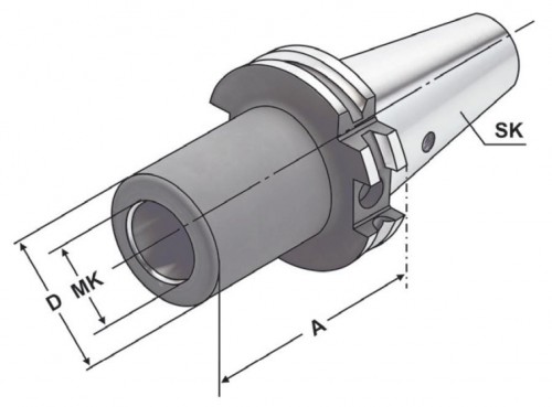 MORSE UPÍNAČ PRO FRÉZY DIN6364 S TAŽNÝM ZÁVITEM