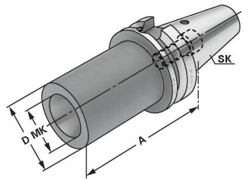 MORSE UPÍNAČ PRO FRÉZY DIN6364 S TAŽNÝM ZÁVITEM