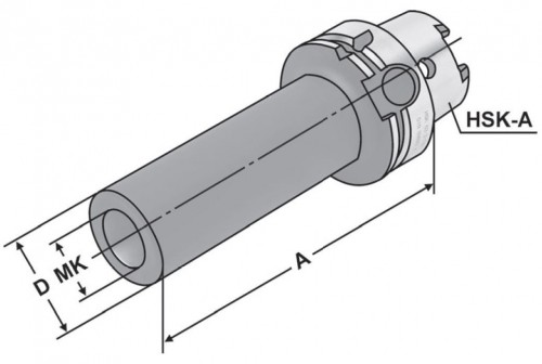 MORSE UPÍNAČ PRO FRÉZY DIN6364 S TAŽNÝM ZÁVITEM HSK-A