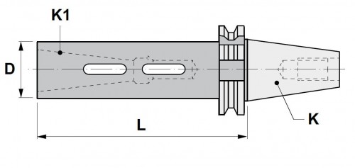 MORSE UPÍNAČ PRO VRTÁKY DIN6383 S VYRÁŽEČEM - DLOUHÝ