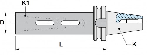 MORSE UPÍNAČ PRO VRTÁKY DIN6383 S VYRÁŽEČEM - DLOUHÝ