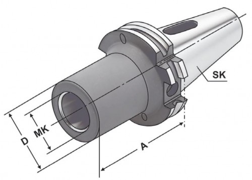 MORSE UPÍNAČ PRO VRTÁKY DIN6383 S VYRÁŽEČEM