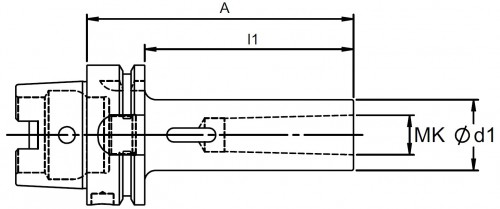 MORSE UPÍNAČ PRO VRTÁKY DIN6383 S VYRÁŽEČEM HSK-A