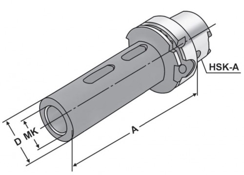 MORSE UPÍNAČ PRO VRTÁKY DIN6383 S VYRÁŽEČEM HSK-A