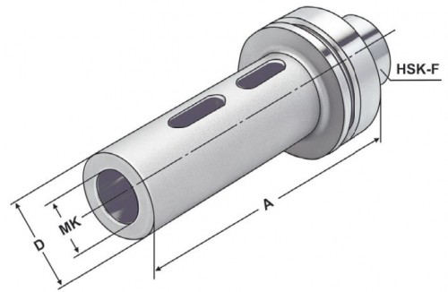 MORSE UPÍNAČ PRO VRTÁKY DIN6383 S VYRÁŽEČEM HSK-F