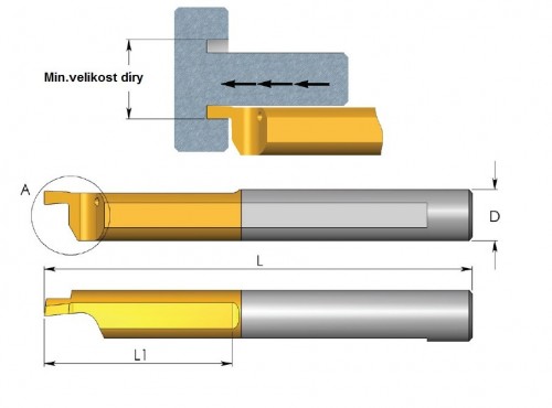 Mikronožíky - čelní zapichování - odlehčené - s chlazením - povlak BXC - LEVÉ