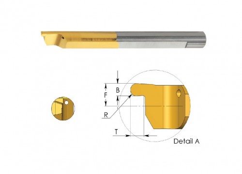 Mikronožíky - čelní zapichování s rádiusem - odlehčené - s chlazením - povlak BMK - LEVÉ