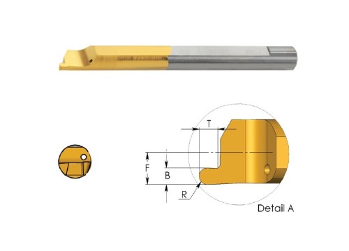 Mikronožíky - čelní zapichování s rádiusem - odlehčené - s chlazením - povlak BMK - PRAVÉ