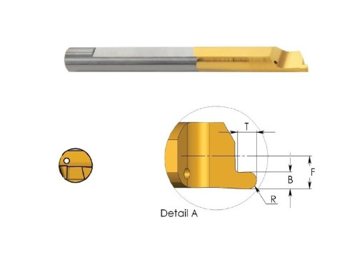 Mikronožíky - čelní zapichování s rádiusem - odlehčené - s chlazením - povlak TNX - LEVÉ