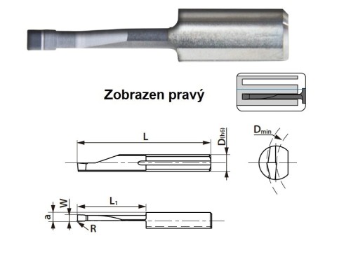Mikronožíky - čelní zapichování s rohovým rádiusem - LEVÉ