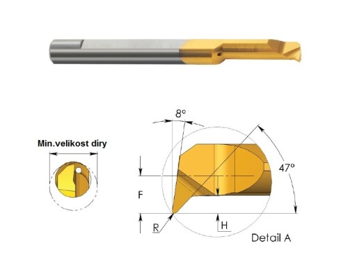 Mikronožíky - kopírovací i vyvrtávací - odlehčené - s chlazením - bez povlaku - LEVÉ