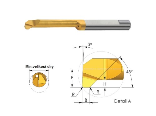 Mikronožíky - srážecí i zapichovací, závitový profil - odlehčené - s chlazením - povlak BXC