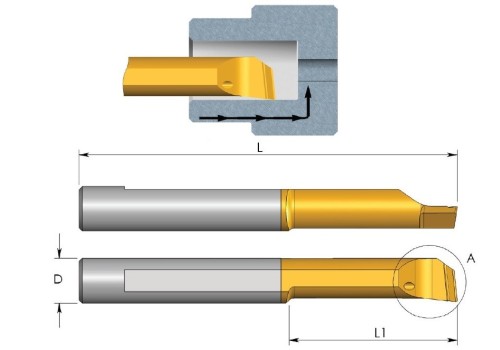 Mikronožíky - vyvrtávací - odlehčené - s chlazením - bez povlaku - LEVÉ