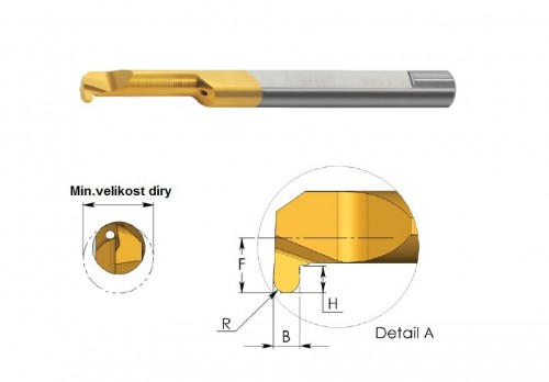Mikronožíky - zapichovací s plným rádiusem - odlehčené - s chlazením - bez povlaku - PRAVÉ