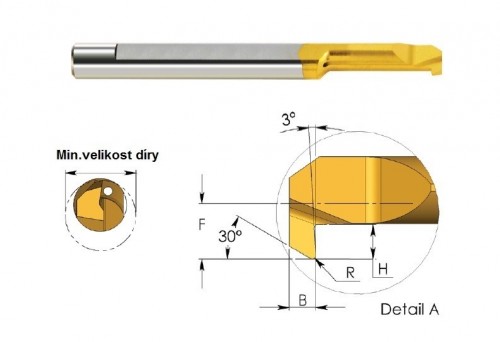 Mikronožíky - zpětně uběrací - odlehčené - s chlazením - povlak BMK - LEVÉ