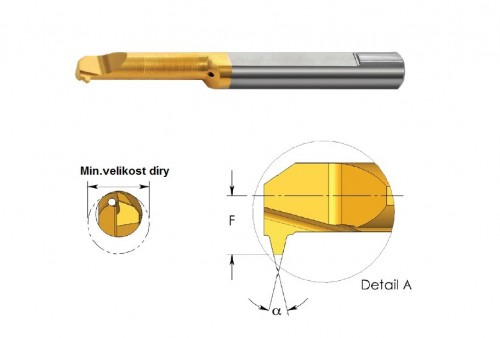 Mikronožíky pro vnitřní závity ACME 29° - odlehčené - s chlazením - povlak BXC - PRAVÉ