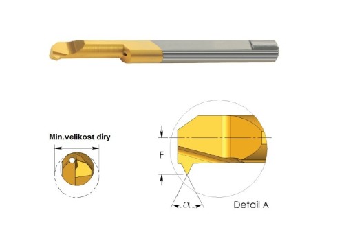 Mikronožíky pro vnitřní závity NPT 60° - odlehčené - s chlazením - povlak TNX - PRAVÉ