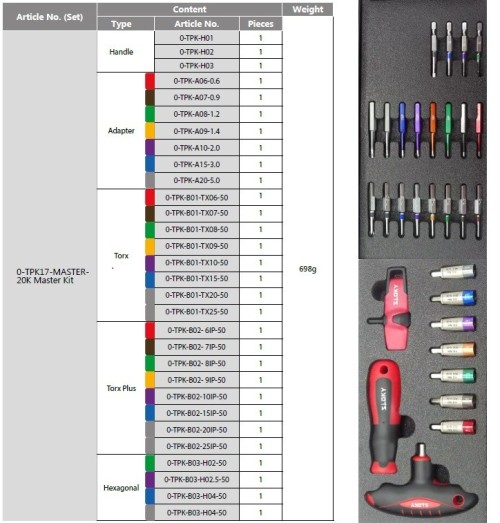 Momentový šroubovák pro bity TORX Master Kit 50 mm - VELKÁ SADA