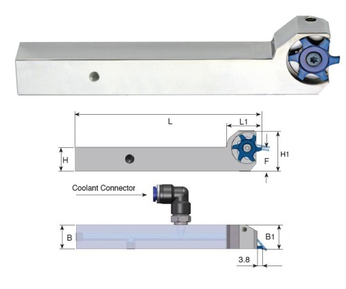 Multifunkční nástroje pro švýcarské automaty SWISS-LINE – na 6 břité destičky levé Multifunkční nástroje pro švýcarské automaty SWISS-LINE – na 6 břité destičky levé