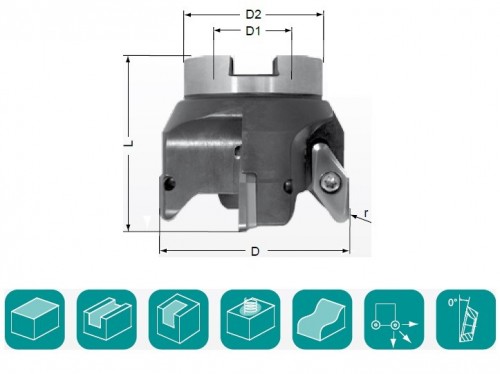 NÁSTRČNÉ FRÉZY 90° na destičky VCG.. - FRÉZY SPECIÁLNĚ NA HLINÍK, MĚĎ, PLAST, GRAFIT A NEŽELEZNÉ MATERIÁLY - S CHLAZENÍM