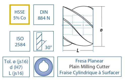 NÁSTRČNÉ FRÉZY HSSE 5% Co - DIN8884N, ISO2584