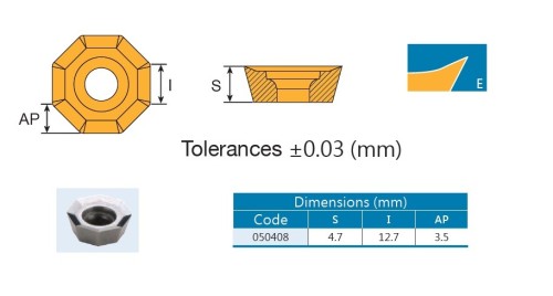 NÁSTRČNÉ FRÉZY na destičky ODGT.. - SPECIÁLNĚ NA HLINÍK