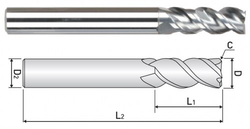 NOVÉ 3-BŘITÉ FRÉZY DO 45 HRC-ROHOVÉ SRAŽENÍ - NEREZ!!!