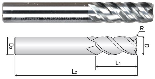 NOVÉ 4-BŘITÉ FRÉZY DO 45 HRC-RÁDIUSOVÉ - NEREZ!!!