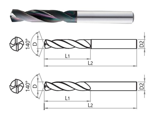 NOVÉ TVRDOKOVOVÉ VRTÁKY 4xD na nerez, litinu, ocel