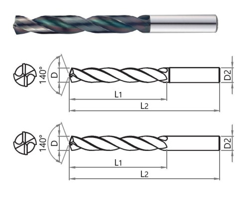 NOVÉ TVRDOKOVOVÉ VRTÁKY 7xD na nerez, litinu, ocel