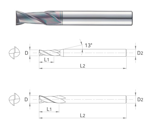 NOVINKA!!! 2-BŘITÉ SPECIÁLNÍ FRÉZY do 55 HRC