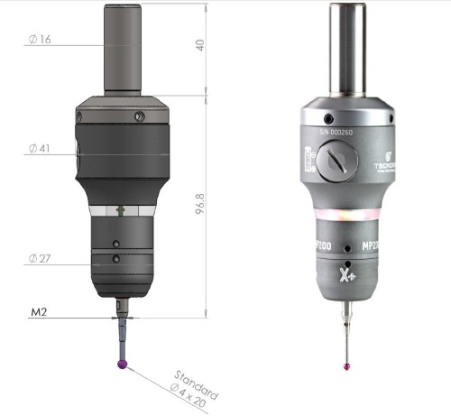 Nový dotykový 3D tester MP200 přesnost snímání s rotací vřetena až 0,001 mm Nový dotykový 3D tester MP200 přesnost snímání s rotací vřetena až 0,001 mm