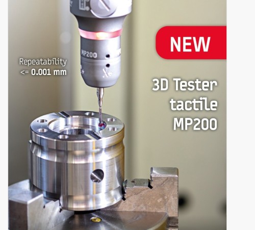 Nový dotykový 3D tester MP200 přesnost snímání s rotací vřetena až 0,001 mm Nový dotykový 3D tester MP200 přesnost snímání s rotací vřetena až 0,001 mm