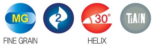 OBLÍBENÉ KVALITNÍ 2-BŘITÉ FRÉZY do HRC55 - zesílená stopka