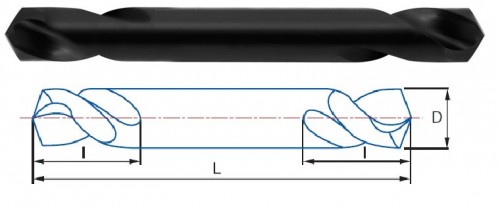 OBOUSTRANNÉ VRTÁKY HSS 135° pro ruční vrtačky - h8, broušené DIN1897N