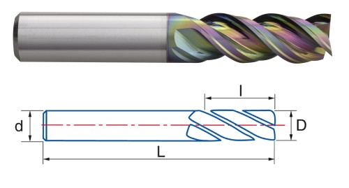 OSTRÉ LEŠTĚNÉ 3-BŘITÉ FRÉZY PRO OBRÁBĚNÍ HLINÍKU A  PLASTU