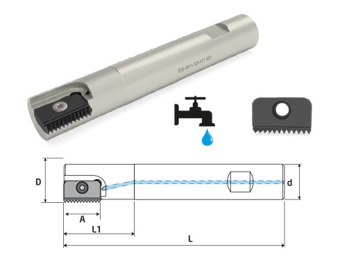 Obousměrné závitové stopkové dlouhé frézy s chlazením