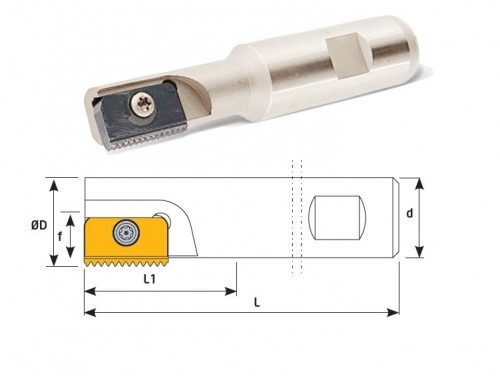 Obousměrné závitové stopkové frézy bez chlazení