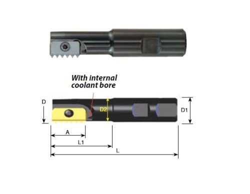 Obousměrné závitové stopkové frézy s chlazením