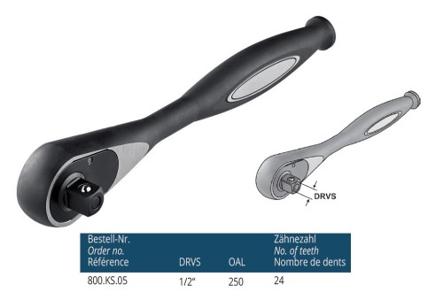 Oboustranná ráčna, 1/2 palce s vyhazovačem