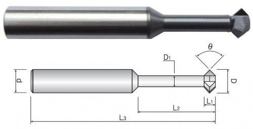Oboustranné srážecí - odjehlovací frézy 60° i 90°